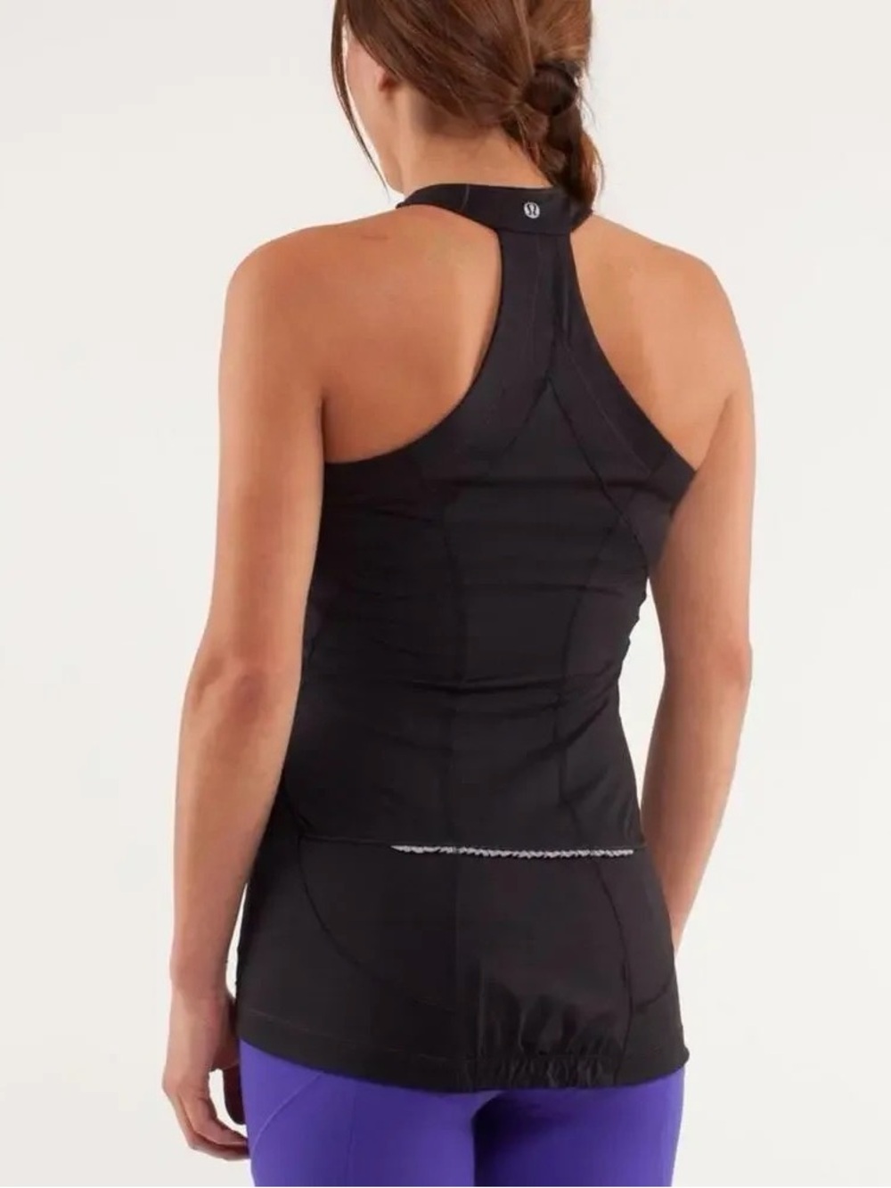 lululemon athletica Black Velo Vixen Sleeveless Racerback Training Tank Jersey